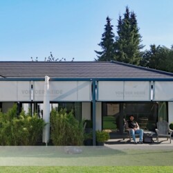 Leiner Q.bus SZ Doppel-Pergola-Markise Leiner Q.bus SZ Doppel-Pergola-Markise - vorne abgesenkt