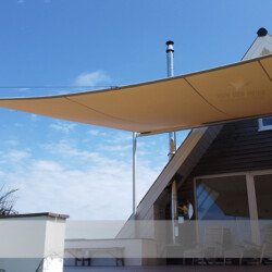 Markisen-Sonnensegel an Wochenendhaus Markisen-Sonnensegel an Wochenendhaus in Heiligenhafen / Ostsee