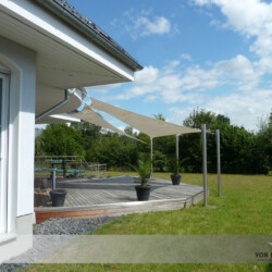 Fixe Sonnensegel - dreieckig und trapezförmig Leichte Fixsegel - dreieckig und trapezförmig für Design, Sonnen- und Sichtschutz in Oststeinbek