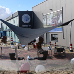 Hypar-Segel in anthrazit Saisonsegel in Hyparform beim Strandkorbprofi in Buxtehude