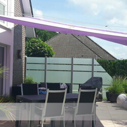 manuell aufrollbares Sonnensegel Soliday X - Tuch Austrosail Nano "flieder"