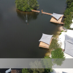 Sonnensegel und Gastroschirme im Beachclub "Frida-am-See" Sonnensegel und Gastroschirme im Restaurant und Beachclub Frida-am-See