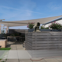 Sonnensegel in Hafencity Hamburg Sunfurl-Sonnensegel auf Dachterrasse Hafencity Hamburg